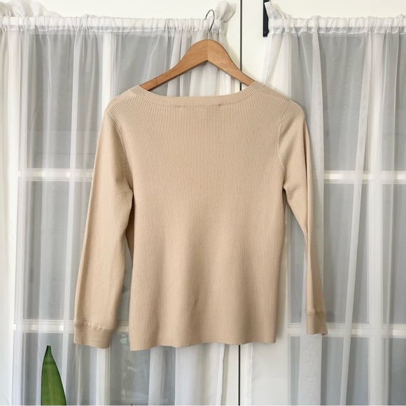 Diane von Furstenberg Lace Appliqué Wool blend Sweater Sz Medium - Picture 4 of 9